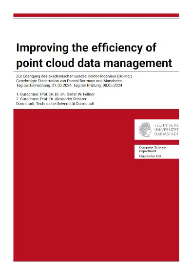 Improving the efficiency of point cloud data management
